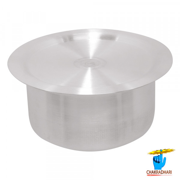 Image of 1100ml or 1550ml 99.9%  Silver Bhagoni - चाँदी की भगोनी