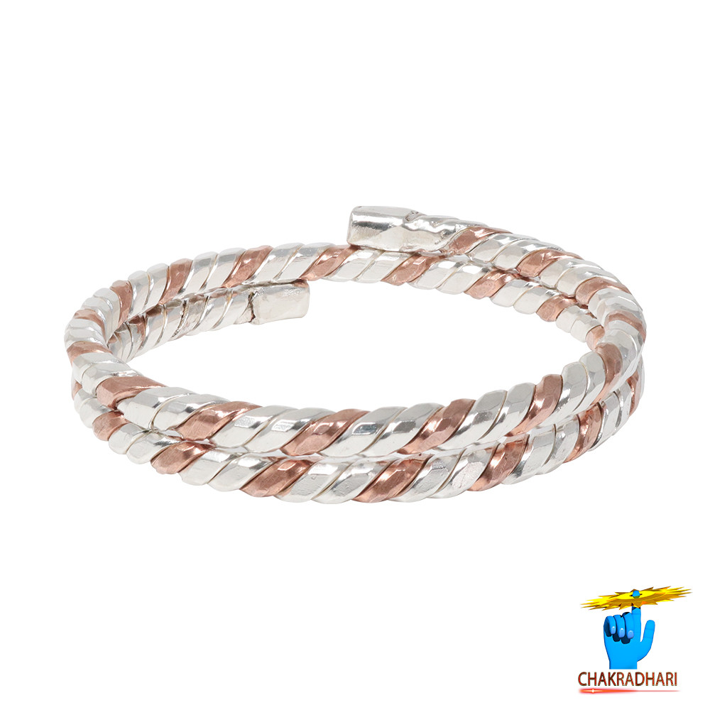 999 Silver Copper Bio Electrical Bangle 807 Grams silver 34 Grams copper - - -