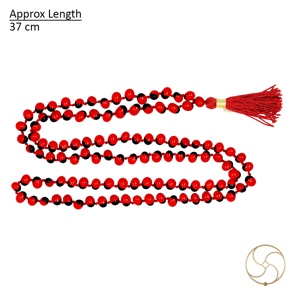Red Chirmi Jaap Mala 108 1 Beads