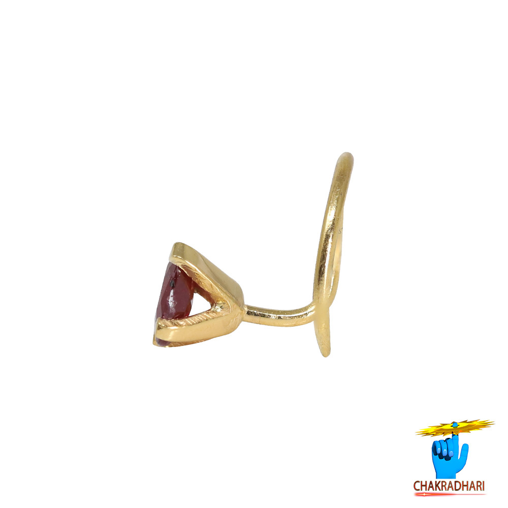 916 0412 grams Gold 029 Carat Natural Ruby Nose pin