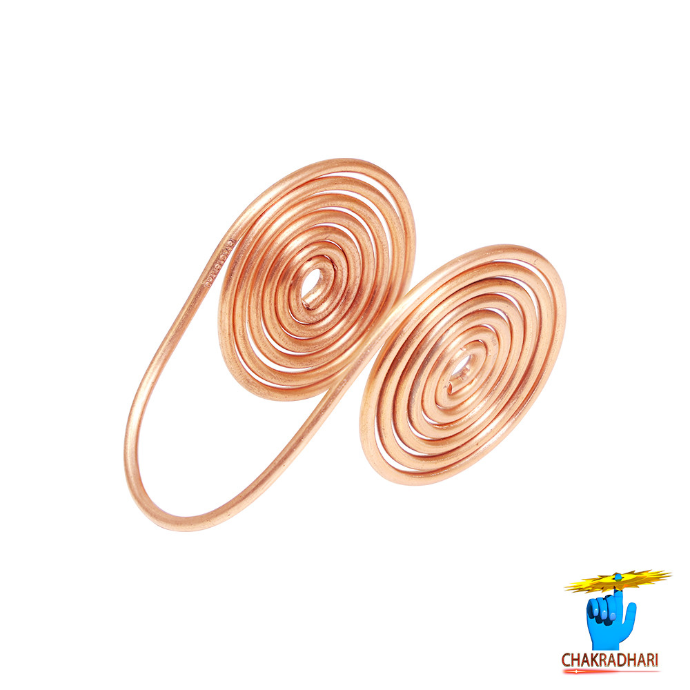 999 Nepaliya Copper Palm Pair  Ring for Men and Women 2 Piece Set -      80gm