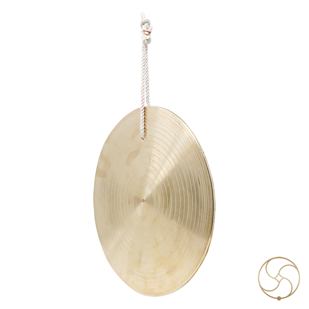 Phool Bronze Big Size Round Jhalar Bell with Wooden Hammer