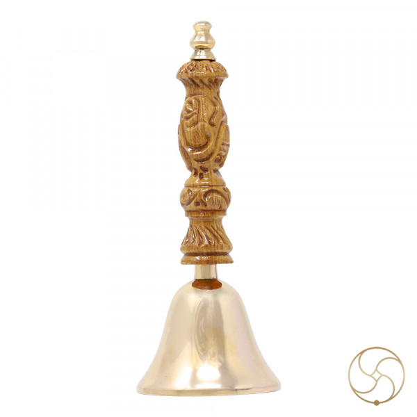 Image of Phool Bronze Maha Vishal Puja Bell - फूल काँसा  महा विशाल पूजा घंटी
