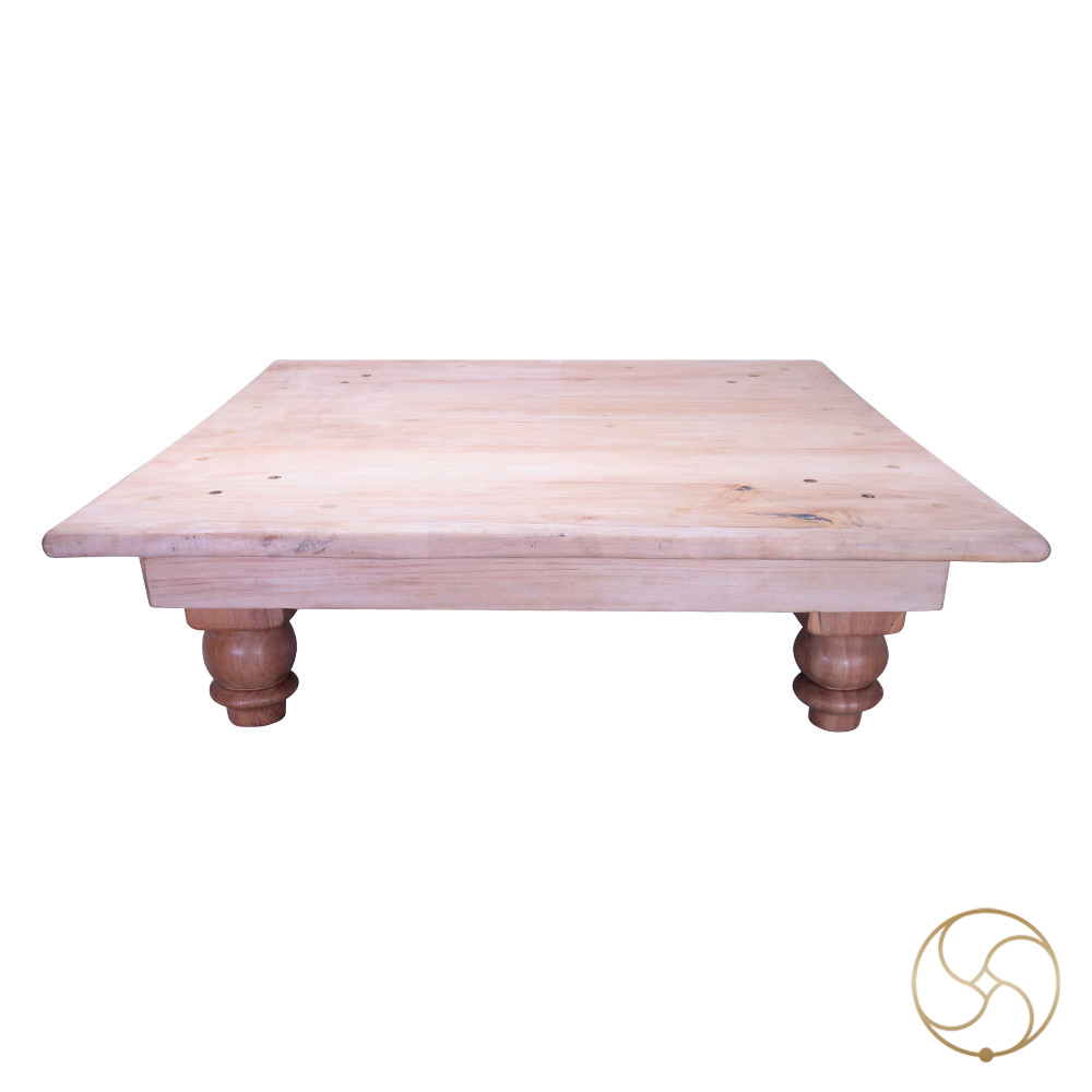 Handcrafted Kadam Wood Chowki for Puja and Dining and Multi Purpose Uses