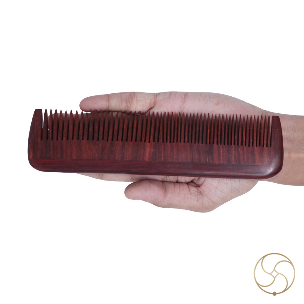 Graceful Long Red Sandalwood Comb