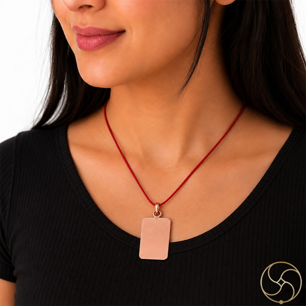 999 Nepaliya Copper Rectangular Pendant