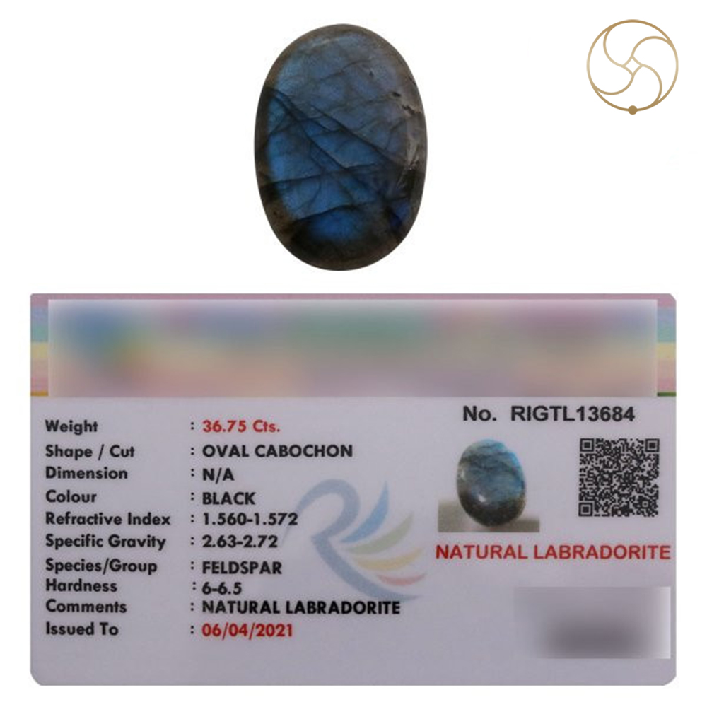 3675 Carats Natural Labradorite Gemstone With Silver Pendant -   