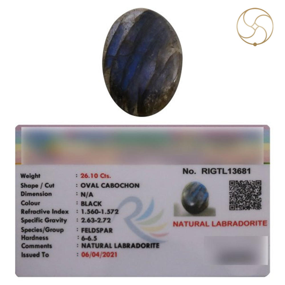 2610 Carats Natural Labradorite Gemstone With Silver Pendant -   