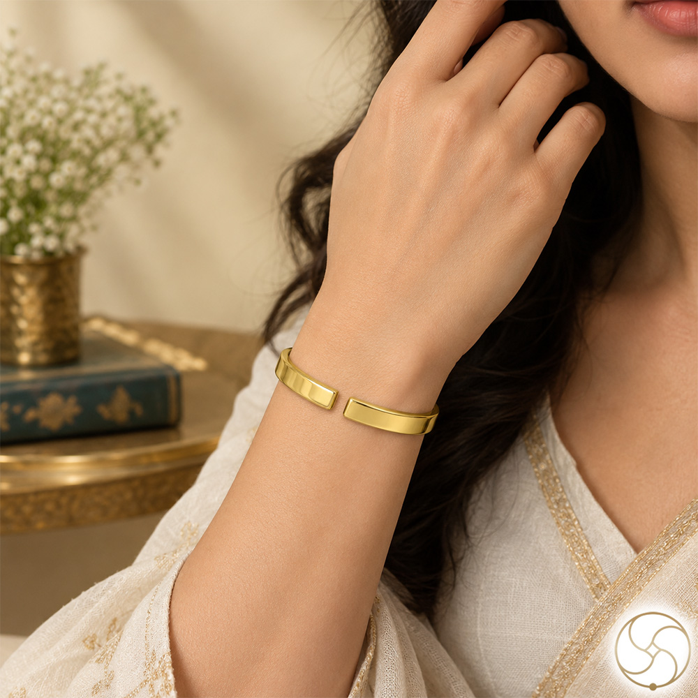 Ritika Brass Flat Bangle for Women