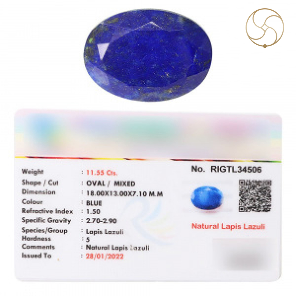 1155 Carats Lapis Lazuli Gemstone With Silver Ring Or Pendant   