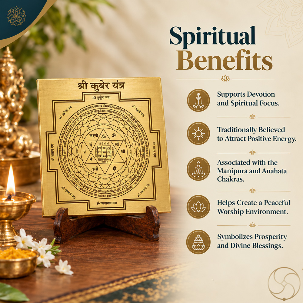 Shri Kuber Yantra 100 Accurate with All Mantra in Ritika Brass