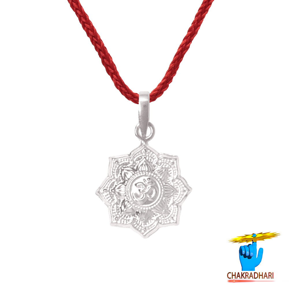 996 Silver Shikhar Om Pendant -     