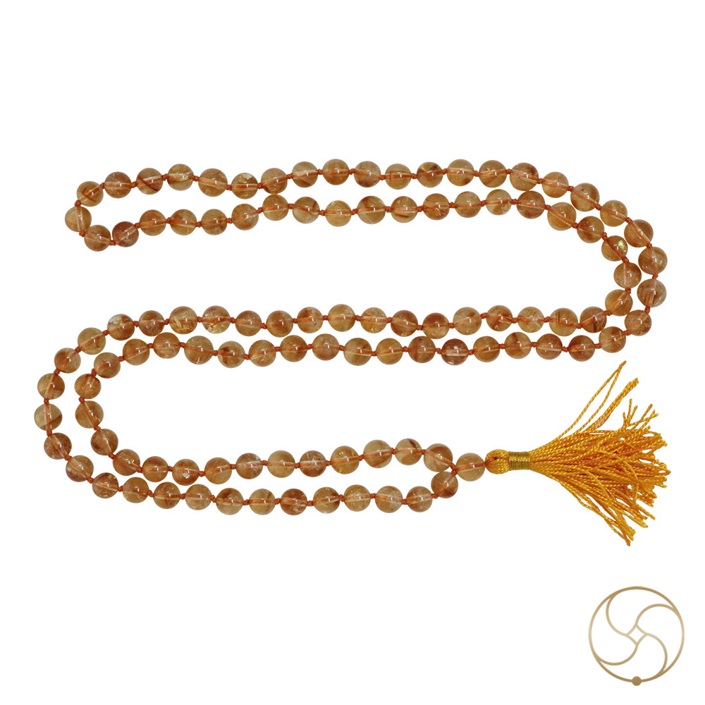 Pure Citrine Mala With 1081 Beads for Jaap or Wearing 8mm