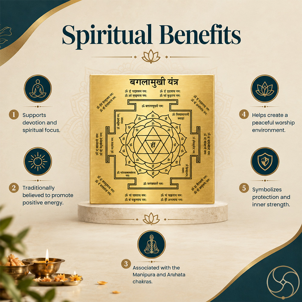 Baglamukhi Yantra 100 Accurate with All Mantra in Ritika Brass