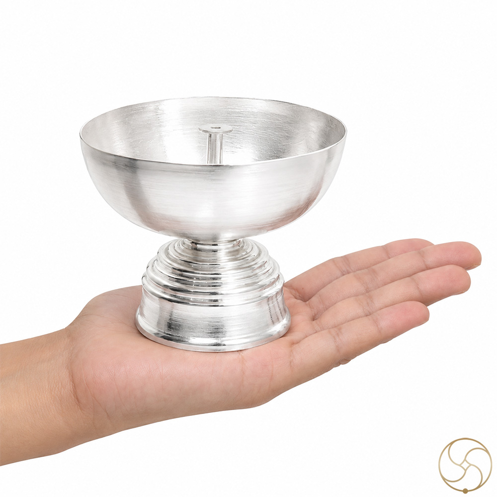 996 Silver Akhand Jyot Deepak