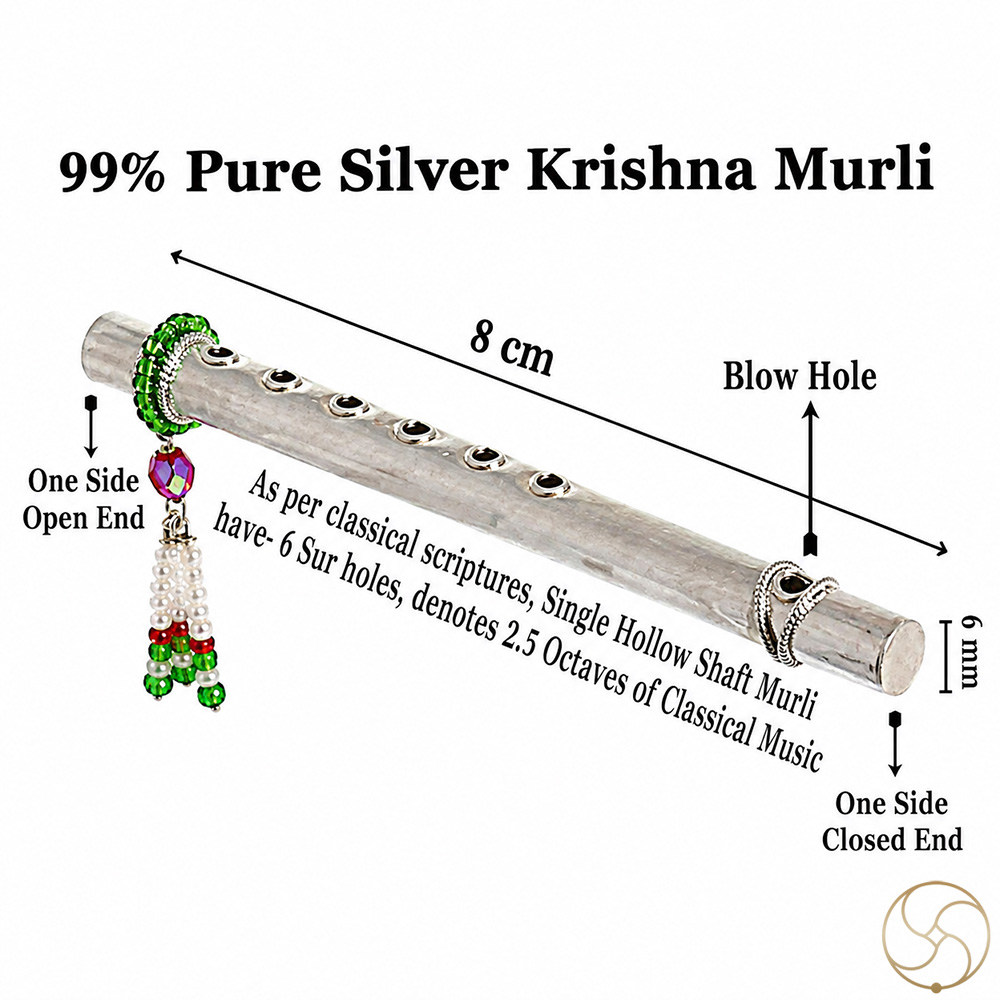 996 Silver Pooja Bansuri