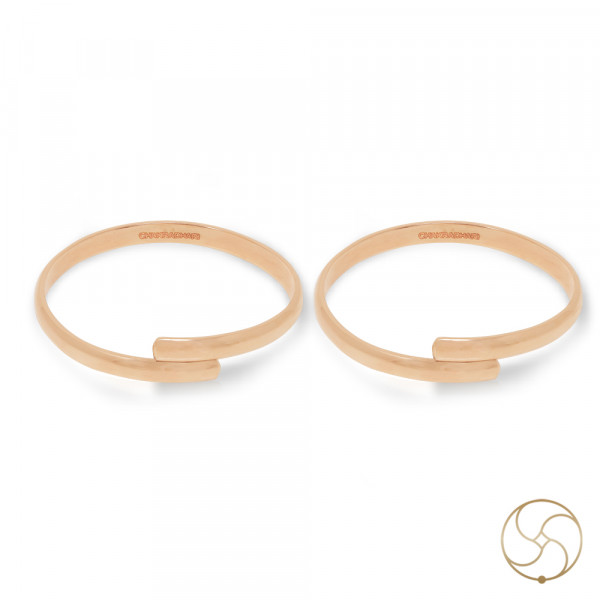 Image of 99.9% Nepaliya Copper Bangle Pair For Kids (6 month to 3 year) - नेपालिया तांबा बच्चो का कड़ा जोड़ा (6 माह से 3 साल तक ) (26gm)