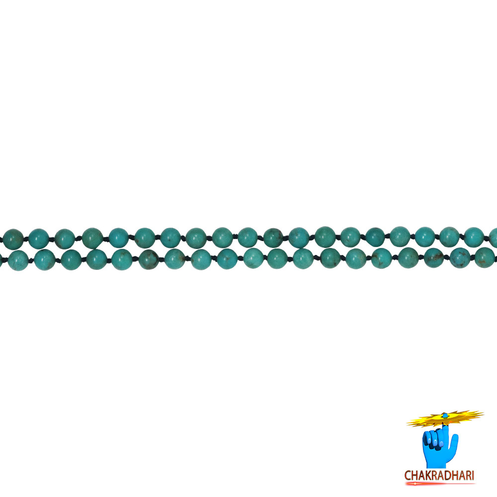 Firoza Mala 108 Plus 1 Beads for Jaap or Wearing 7mm