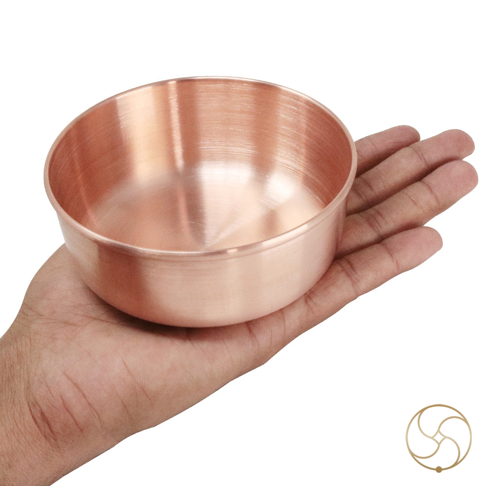 280ml 999 Nepaliya Copper Flat  Bowl 170gm-    