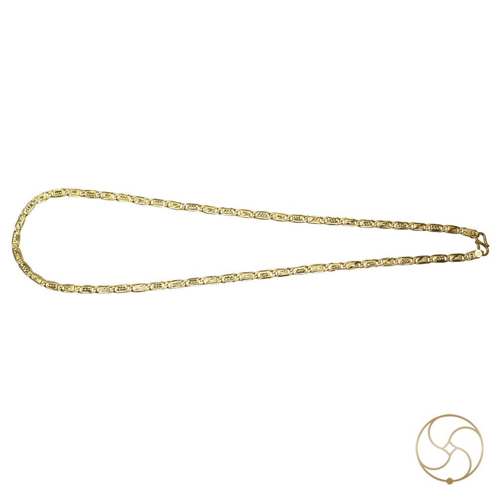 BIS Hallmark 22K Biscuit Design Gold Chain  -22      11gm