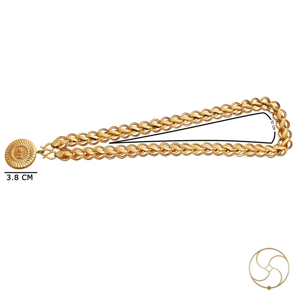 BIS Hallmark 22K Kamal Design Gold Chain Big With Aum Pendant- 22          50gm
