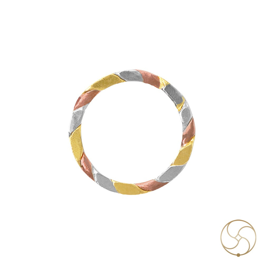 Three Metal Ring Gold Silver Copper