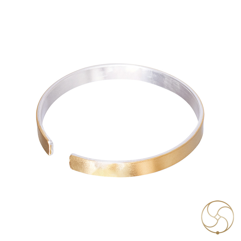 999 Pure Gold Silver Combine Bangle