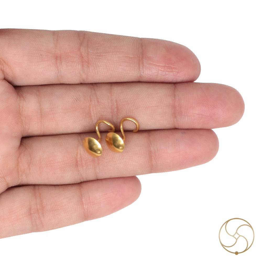 999 Gold Circular Stud Earpins 142gm -   