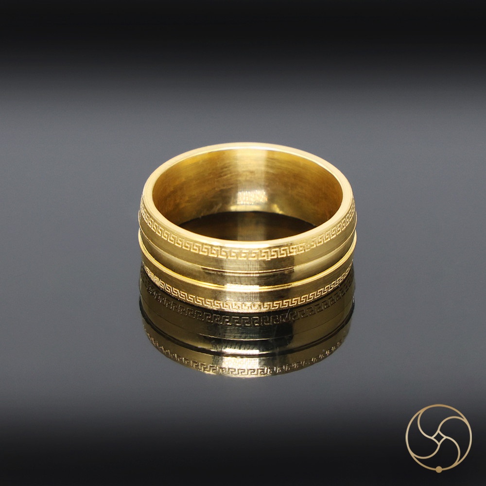 999 Gold with Eternal flow symbol ring  -      15gm