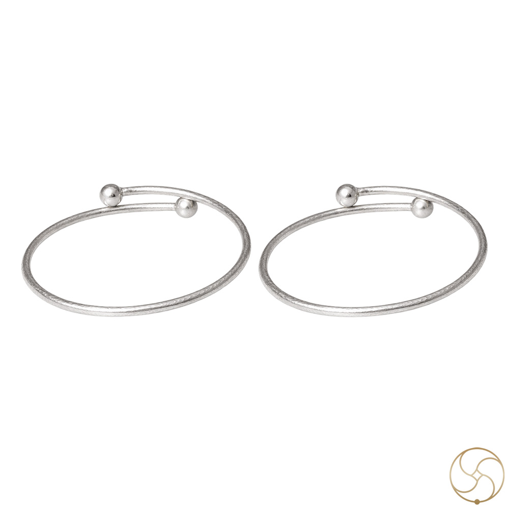 996 Silver Ball Unisex Leg Bangle Pair