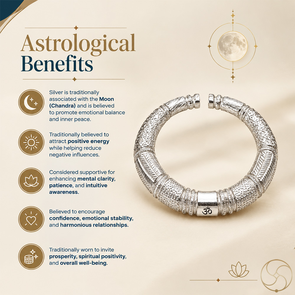 999 Silver Utardar Bangle for Men