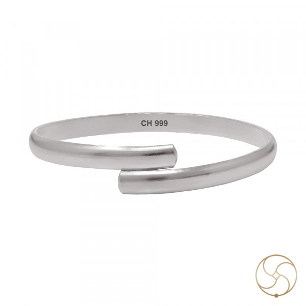 Image of 99.9% Silver Leg Bangle 65 grams - चाँदी पैर कड़ा