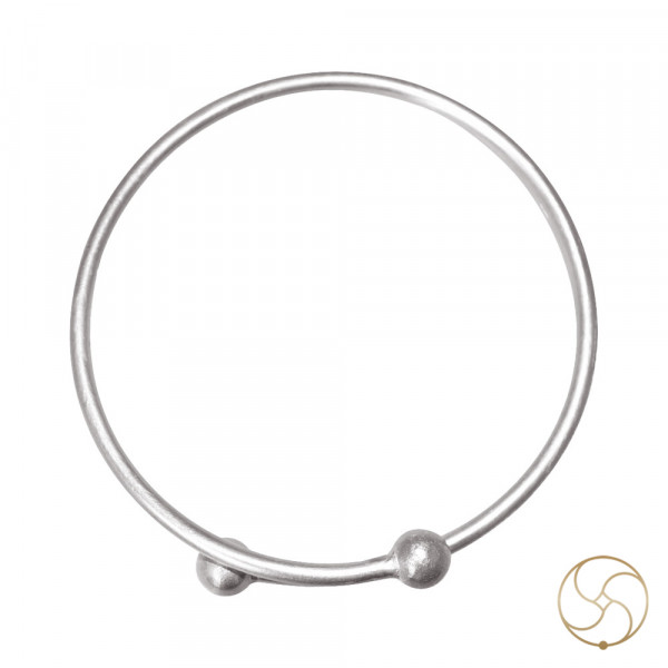 Image of 99.6% Silver Ball Leg Bangle Unisex 101 grams (Pair) - चाँदी गेंद पुरुष व स्त्री पैर कड़ा (जोड़ा)