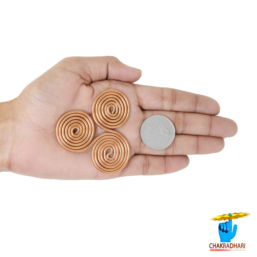 Laptop EMF Protector 999 Nepaliya Copper Big Triskelion Energy Coil -      