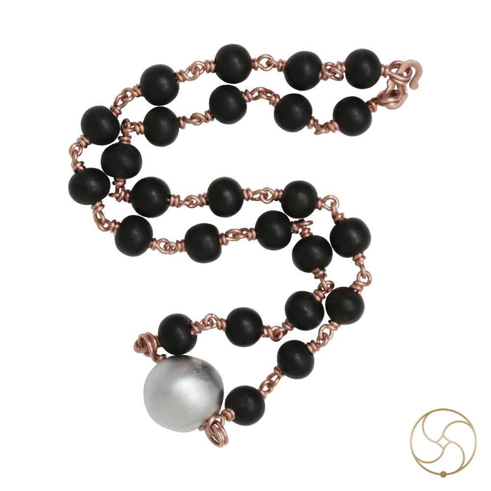 Supreme Power Eightfold-Sanctified Mercury Bead Ebony Mala-     