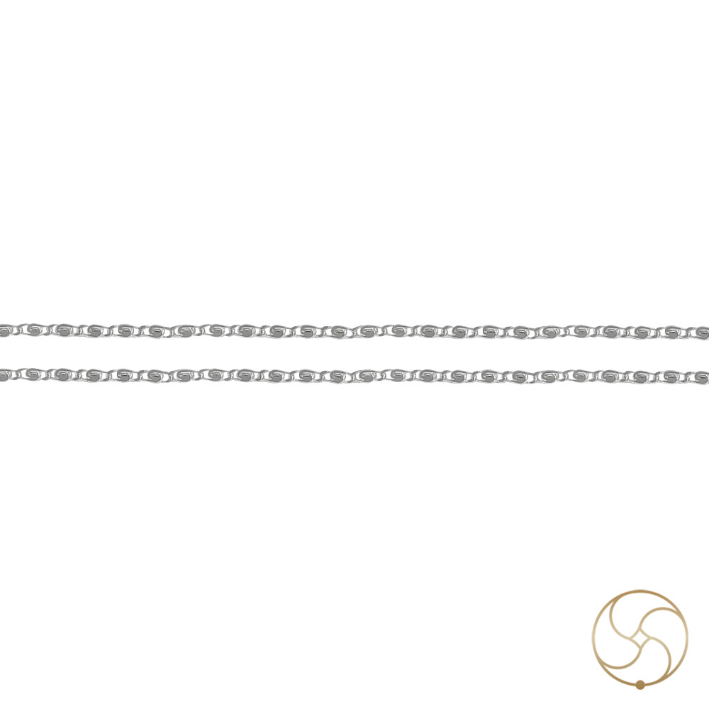 925 Silver Jalebi Design Chain 46gm-   