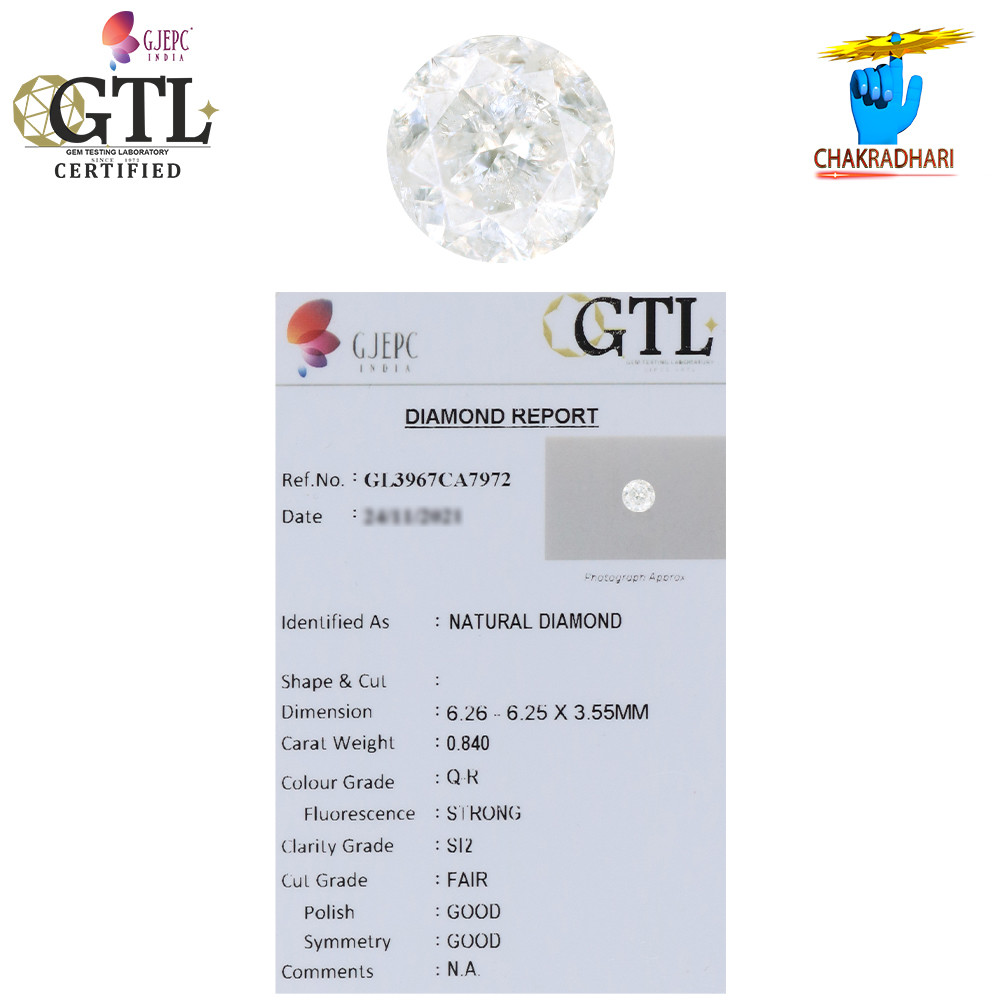 084 Carat Natural Diamond With Silver Ring Or Pendant