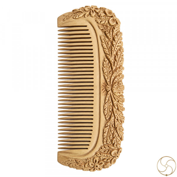 Image of Handcrafted White Sandalwood Hair Comb