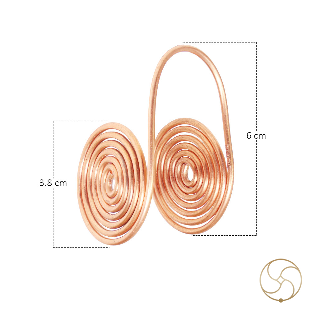 999 Nepaliya Copper Palm Ring Pair  for Men and Women 2 Piece Set -       80gm