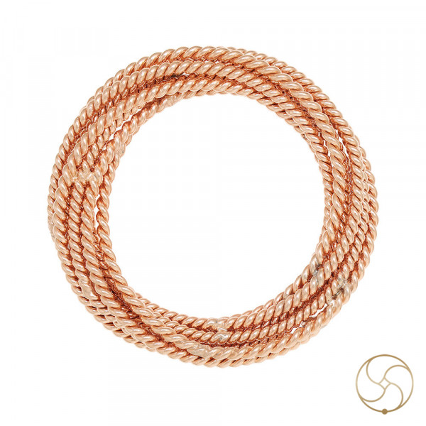 Image of 99.9%  Pure Nepaliya Copper Big Tensor Torus Coil for Utensil Base – Sacred Geometry Ring for Placing Water &amp; Kitchen Vessels