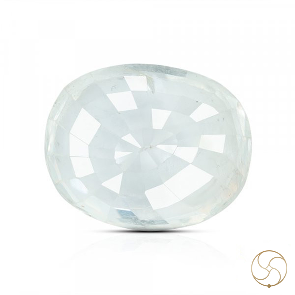 0602 Carats Natural White Sapphire Gemstone With Ring or Pendant -   