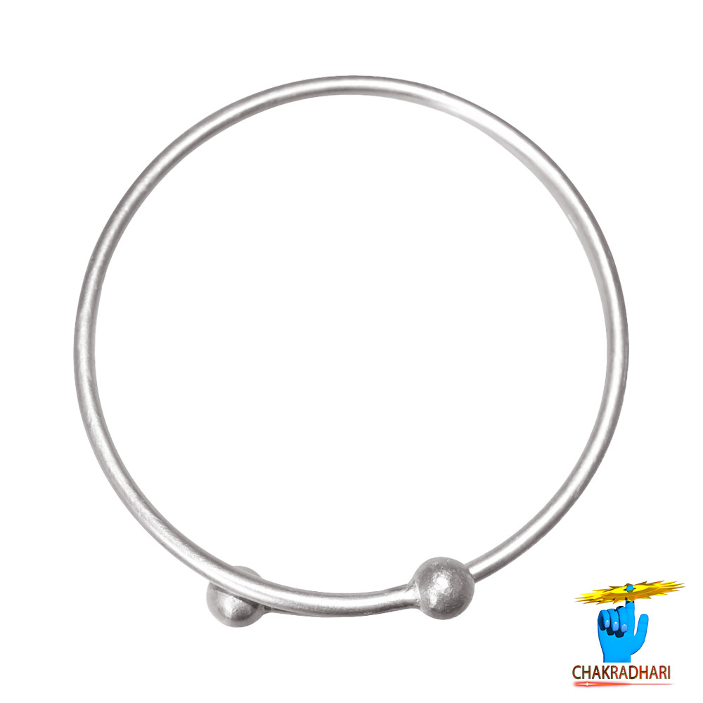 996 Silver Ball Leg Bangle Unisex 101 grams Pair -
