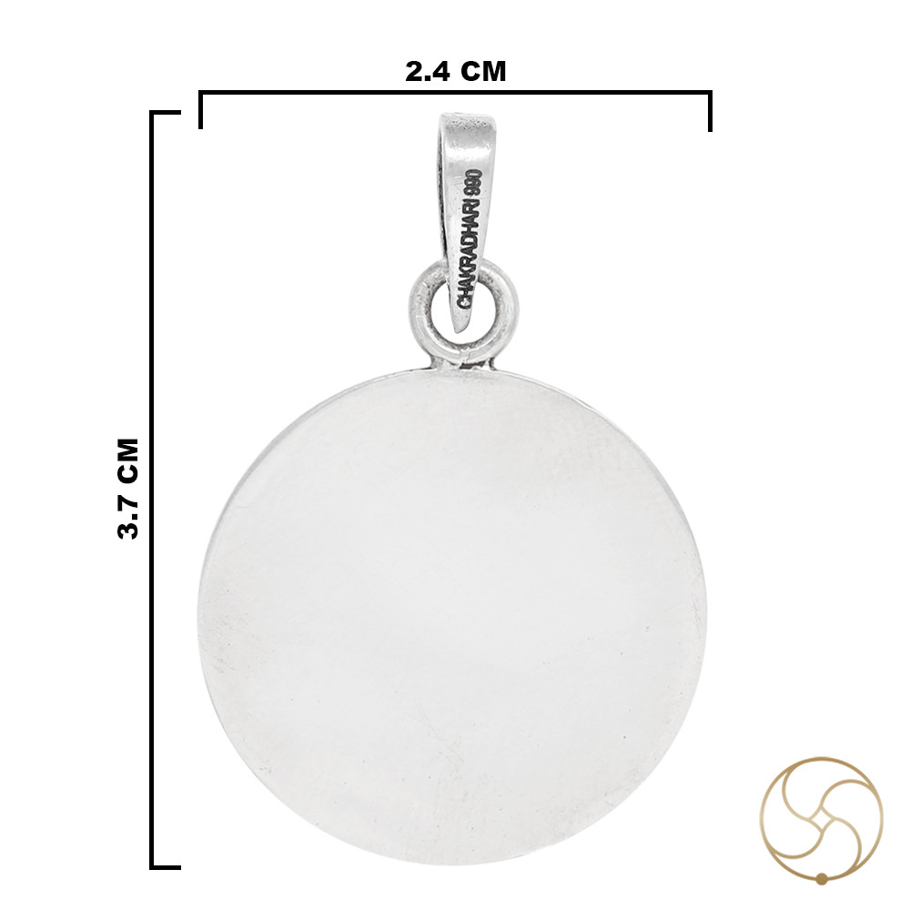996 Silver Full Moon Pendant -    55gm