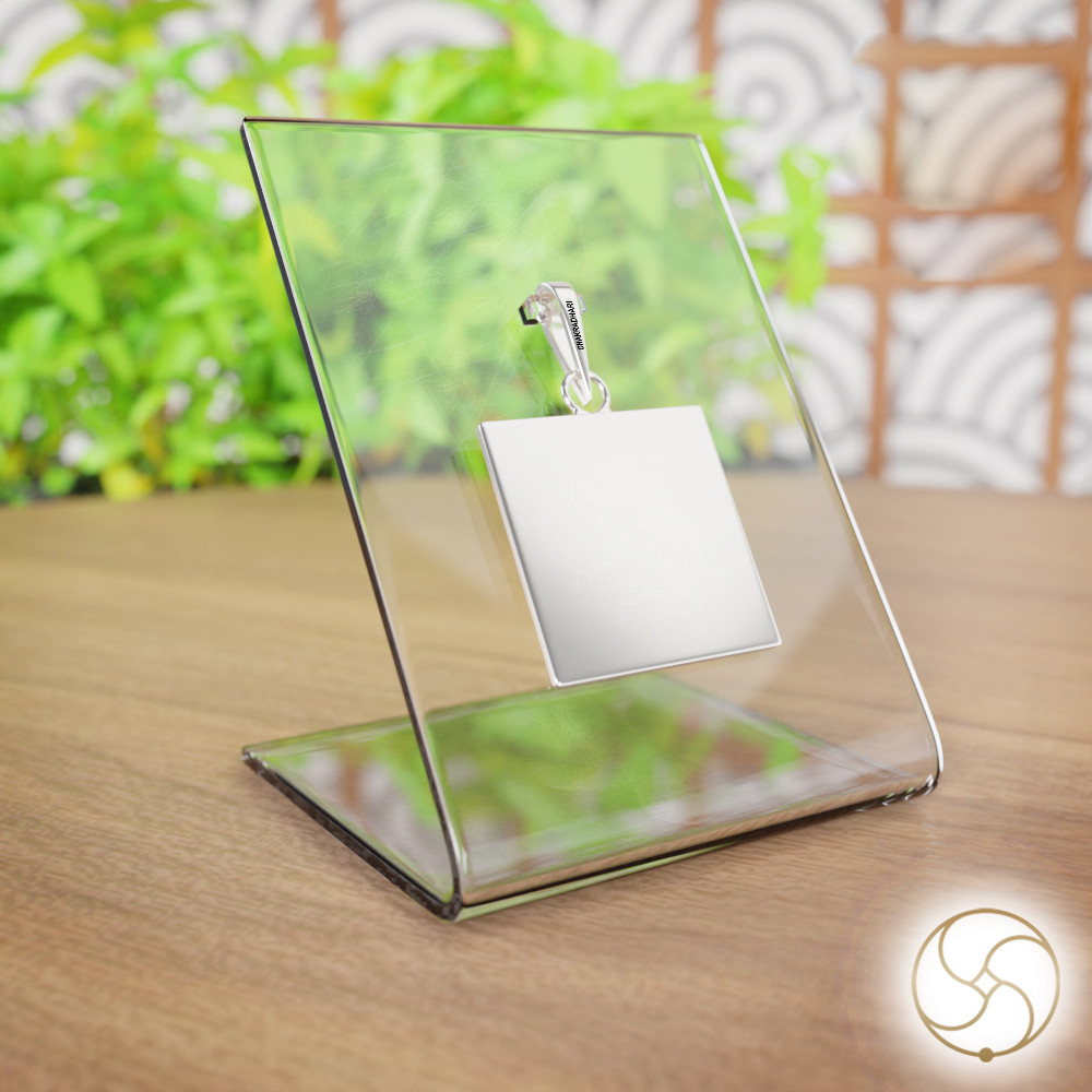 996  Silver Square  Pendant -     75gm