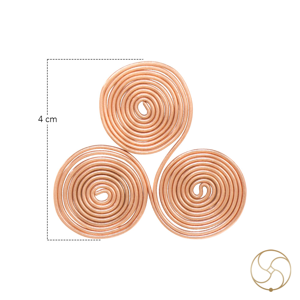 Mobile EMF Protector 999 Pure Nepaliya Copper Small Triskelion Energy Coils 3 Pc Set