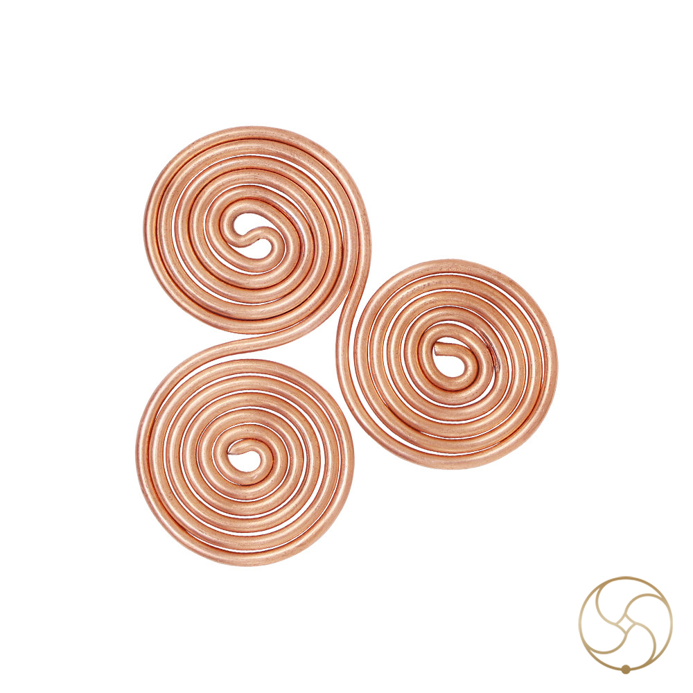 Laptop EMF Protector 999 Pure Nepaliya Copper Big Triskelion Energy Coil