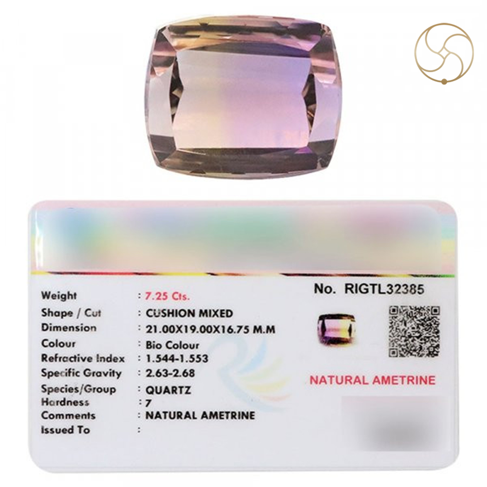 725 Carats Ametrine Gemstone Stone With Silver Ring Or Pendant -  