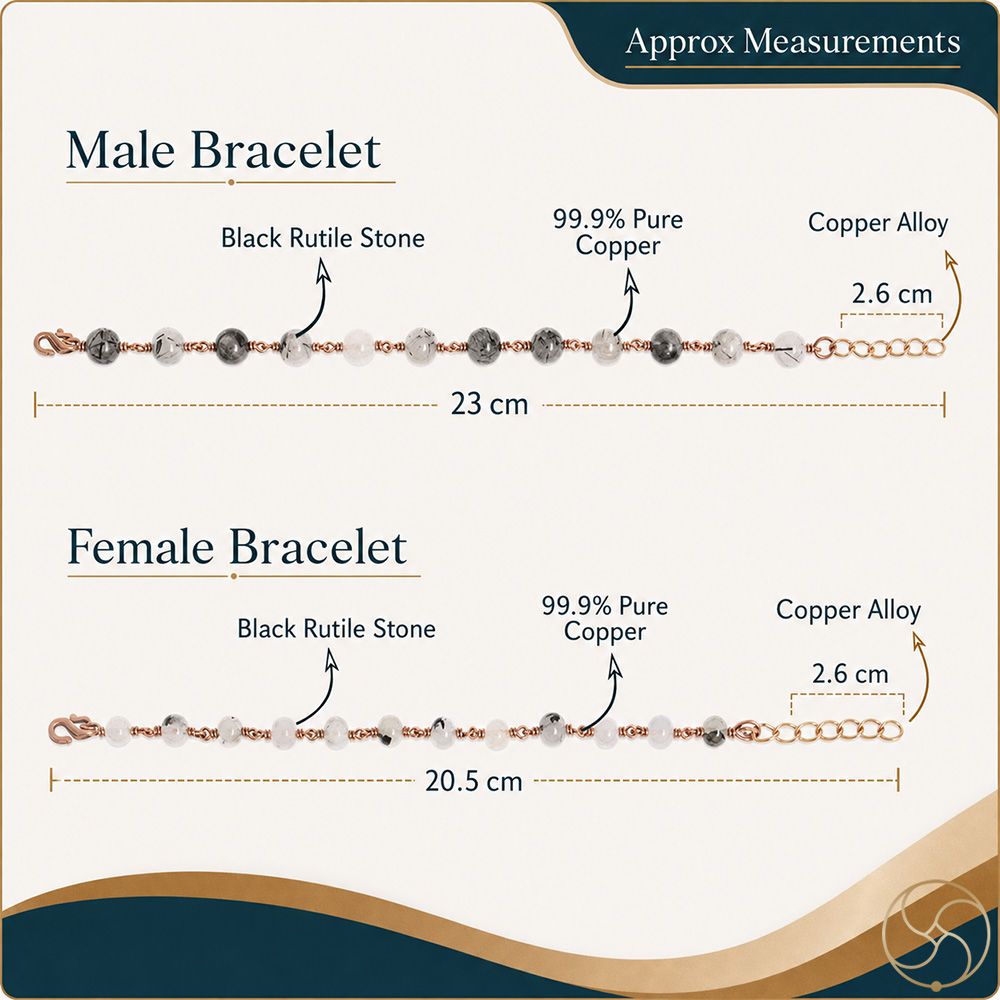 Nepaliya Copper Black Rutile Bracelet