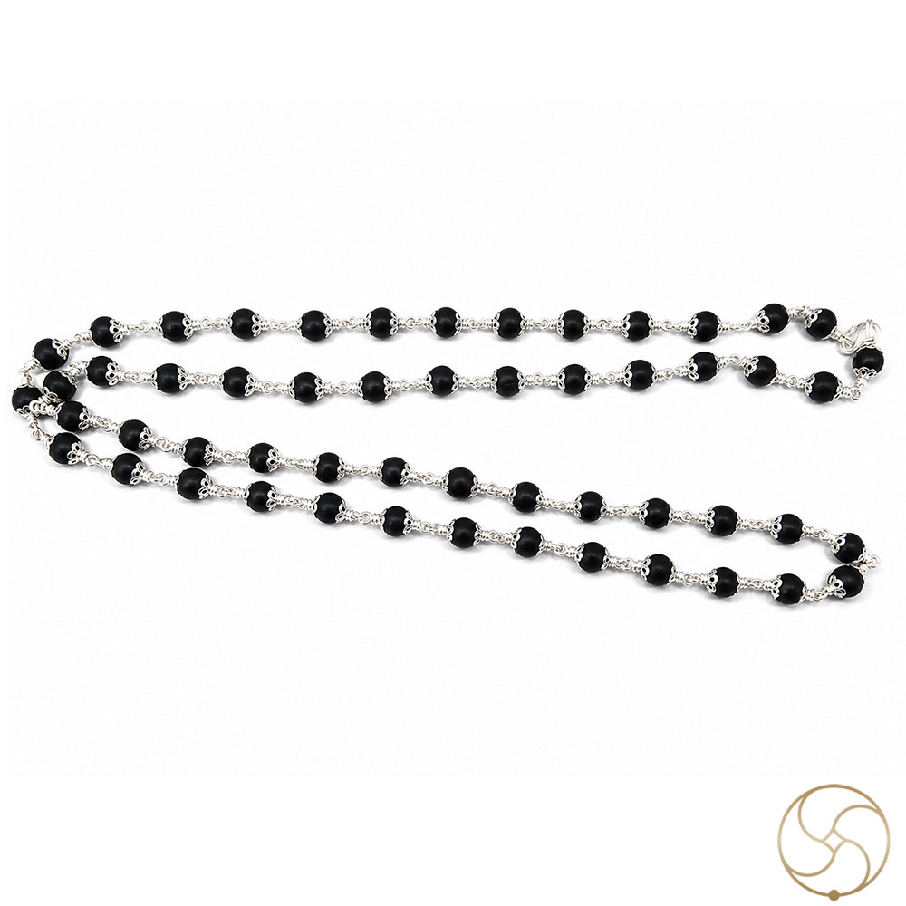 999 Pure Silver Kaalskand Wearing mala
