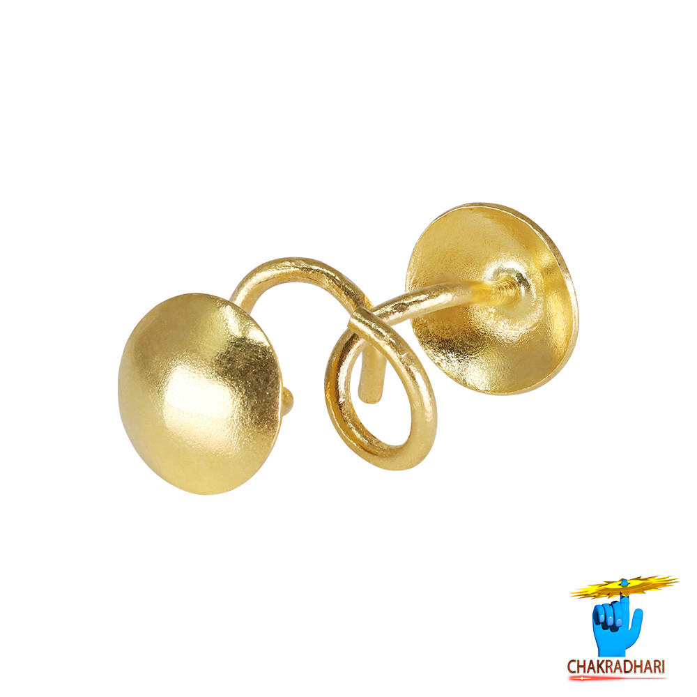 999 Gold Circular Stud Earpins 142gm -